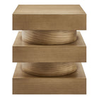 Modway Perpetuate Totem End Table - Caramel Ash-Arrives Fully Assembled
