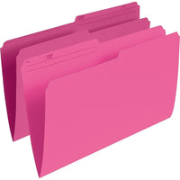 Staples Pink 1/2 Cut File Folders - Legal Size - 100 Pack-Pink