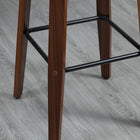 HOMCOM - Tabourets de bar pivotants en cuir PU hauteur bar - noir - paquet de 2-L’assise et le dossier rembourrés offrent un confort optimal 
