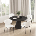 Manhattan Comfort Kirsten 20.5" Modern Leatherette Upholstered Dining Chair - White - Set of 4-Upholstered in Luxurious Leatherette with Fine Stitching