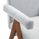 Modway Lyra Fabric Dining Room Chair - Light Grey - 2 Pack-10