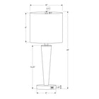 Monarch Specialties 24" H Table Lamp - Black Metal / Ivory / Cream Shad - Set Of 2-Using a maximum 60W/120V bulb (not included) in each lamp and attached with a 6ft long black cord, place these versatile lamps on end or side tables, consoles, or bedside tables to illuminate your space