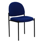 Flash Furniture – Chaise empilable en tissu avec structure en acier, bleu marine-Style contemporain
