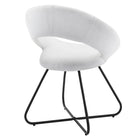 Modway Nouvelle Upholstered Fabric Dining Chair - Black/White - 2 Pack-Chair Weight Capacity: 331 lbs.