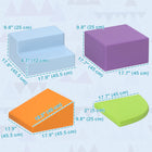 Qaba - Ensemble de jeu en mousse souple pour grimper, ramper - couleur claire - ensemble de 4-Rembourrage en mousse EPE pour une sécurité assurée 