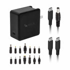 Helix PowerPlus+ 65W USB-C Laptop Charger with 14 Tips - Black-65W USB-C charger with adaptive power delivery