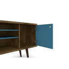 Manhattan Comfort Liberty MDP and MDF 53.14"W TV Stand, Rustic Brown and Aqua Blue (200AMC93)-Recommended for a 46" -50" TV.