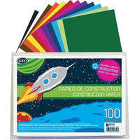 GEO - Enveloppe en papier de construction - 30,5 cm (L) x 23,8 cm (l) - Couleurs assorties - 100 feuilles-100 / paquet