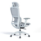 Ceha Canada CHILLAX Office Chair with Adjustable Mesh Headrest - Grey/Blue-PERSONALIZIED COMFORT: 3D adjustable angle armrests and 2D adjustable headrest provide customizable support