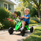 Qaba - Kart à pédales pour enfants avec roues silencieuses en EVA - vert-Quatre roues EVA de diamètre 8,7 po (diamètre 22 cm) offrent une conduite silencieuse et antidérapante sur toutes les surfaces 