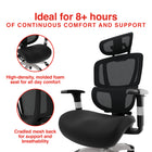 Staples Hyken Pro Ergonomic Fabric Swivel Task Chair - Black-High-density molded foam seat for long-lasting posture support and premium comfort