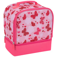 Merangue Dual Compartment Insulated Lunch Bag - Butterfly-Insulated bag with top handle straps