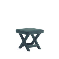 Manhattan Comfort - Abigail banc ottoman tapissé en velours vert style milieu du siècle moderne 20,47"-Ottoman moderne du milieu du siècle parfait pour le salon et la chambre à coucher