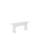 Manhattan Comfort - Ensemble de salle à manger Coney 135 cm style mid-century moderne - Blanc - Lot de 3-Assemblage à domicile requis Tout le matériel inclus