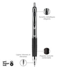 uni-ball - Stylos gel rétractables 207 – 0,7 mm – assortis – paquet de 3-paquet de 3