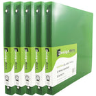 JAM PaperMD – Reliures en plastique à trois anneaux, -3/4 po, vert, 5/pqt-Vertes
