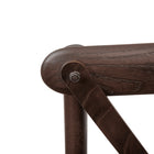 Flash Furniture - Chaise empilable en bois d'acajou à dossier en croix de la série HERCULES-Pour une utilisation commerciale et résidentielle