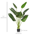 HOMCOM - Arbre bananier artificiel 5 pi en pot pour décoration intérieure et extérieure - vert-Un pot de pépinière solide offre une base stable 