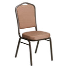 Flash Furniture – Chaise de banquet empilable Hercules à dossier en couronne, tissu à motif diamant or avec cadre à veine dorée-Capacité de poids de 500 lb