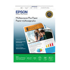 Epson Multipurpose Plus Paper - 8.5" W x 11" H - Bright White - 10 Packs of 500 Sheets-Crisp, black text and bright colours