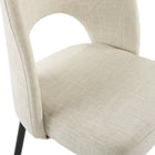 Modway Rouse Upholstered Fabric Dining Side Chair - Black/Beige - 2 Pack-8