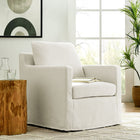 Modway - Serene Revêtement en tissu Fauteuil pivotant - Sel-Housse et housses de coussin lavables