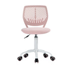 Chaise de Bureau Pivotante en Tissu Rose Homy Casa-Design Ergonomique : Dossier respirant offrant un excellent soutien pour de longues sessions d'étude