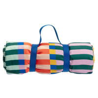 General Supply Goods + Co Beach Blanket - Multicolour-Water-repellent exterior helps keep you dry on grass or sand