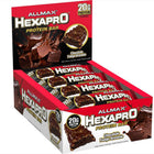 Allmax Hexparo Bars Chocolate Fudge Brownie Protein Bars - 12 Pack-The Hexapro Protein Bar also fits effortlessly into a variety of diets, including low-carb and low-sugar lifestyles. It’s available in several flavors, each carefully crafted to offer a treat-like taste, so you don’t have to compromise on flavor while staying on track. From early mornings to late-night cravings, this protein bar is ready to be your go-to snack. Once you try it, we’re confident it will become a staple in your routine – satisf