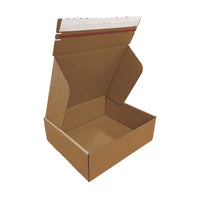 Reliabag Self Seal Corrugated Literature Mailer Boxes - 12" L x 10" W x 4" H - Kraft - 40 Pack-Lightweight, Eco-friendly, Sustainable and Sturdy