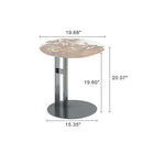Manhattan Comfort Alondra Modern Glam Coffee and End Table - Black - Set of 2-Coffee Tabletop Diameter Measures 31.49 inches. End Tabletop Diameter Measures 19.68 inches