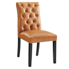 Modway - Duchess Vinyle Chaise à manger Ensemble de 2 - Tan-Rembourrage en vinyle de qualité