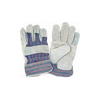 Zenith Safety - Gants d’ajusteur à paume renforcée en cuir de vache refendu, qualité supérieure, grand, poignet rayé, 36/paquet-Paume absorbante doublée en coton