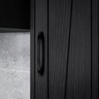 HOMCOM 73" Tall Narrow Bathroom Storage Cabinet - Black Wood Grain-Equipped with anti-tipping hardware for enhanced safety