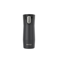 Contigo - Tasse de voyage en acier inoxydable à isolation sous vide AUTOSCELLABLE West Loop avec couvercle facile à nettoyer - 473 ml (16 oz) - Noir mat-Sans fuite ou déversement : le couvercle AUTOSCELLABLE se verrouille entre petites gorgées et est 100 % antifuite et antidéversement