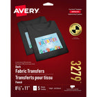 Avery Dark T-Shirt Transfers, Inkjet, 8-1/2" x 11", 5 Pack (03279)-Add some team spirit to T-shirts, tank tops, sweatshirts, bags and more