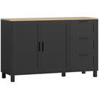 HOMCOM - Buffet moderne 47,2 po L avec portes à fermeture en douceur - noir-Large plateau offre de l'espace pour la préparation du café ou le réchauffage des aliments 