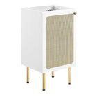 Modway Chaucer 18" Bathroom Vanity Cabinet - White-MDF and Particleboard