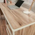 Sauder - La Collection Nova Loft Bureau en L - Finition Kiln Acacia-Fini sur tous les côtés pour d'emplacement polyvalentes