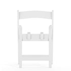 Flash Furniture Lot de 11 pièces - Chaise pliante en résine blanche pour enfants avec siège rembourré en vinyle blanc-Finition de cadre en blanc