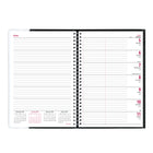 Brownline 2026 Pre-Vu Weekly Planner - 8-1/2" x 6-3/4" - Black - English-Transparent section on cover for easy viewing!