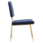 Modway Ponder Performance Velvet Dining Side Chair - Navy-Gold Stainless Steel Frame