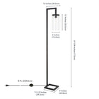 Hudson&Canal - Lampadaire Malva de 171 cm de haut avec abat-jour en verre - Bronze noirci/grainé-Dimensions du produit : 9" L x 11" l x 67" H