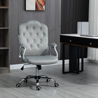 Vinsetto Adjustable Home Office Chair with Tilt Function - Grey-Adjustable seat height from 18.5" to 22.4" (47 cm to 57 cm) to fit your sitting style