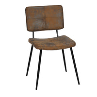 Homy Casa - Ensemble de 4 chaises de conférence en tissu suède brun-Tissu en daim microfibre durable pour un look vintage et facile à entretenir.