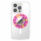 PopSockets PopGrip for MagSafe Round with Adapter Ring - Pink Relief-Allows for hands-free use with the PopMounts. Compatible with all mounts sold today