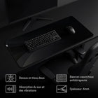ONEofZERO Grand sous main premium - antidérapant fond en caoutchouc -  Smoke-Réduction du Bruit : Les propriétés d'absorption des vibrations réduisent la résonance des hautes fréquences provenant de la table et du clavier 