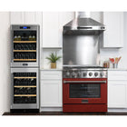 Kucht 36" KNG Series Pro Style Natural Gas Range - Stainless Steel/Red-Matching the power of professional kitchens, this range features a 22,000 BTU convection oven and a 10,000 BTU broiler