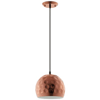 Modway - Dimple Demi-sphère de 10" en or rose Lumière suspendue-Lampe suspendue à marteau
