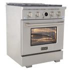 Kucht 30" KXP Series Dual Fuel Range Propane Gas - Stainless Steel-Full Stainless Steel range with professional handle will help you create the ultimate cooking experience